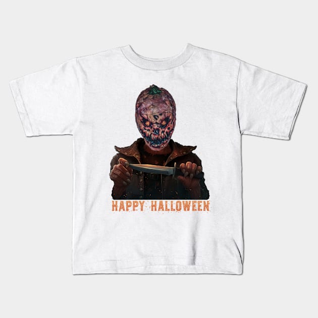 happy halloween Kids T-Shirt by BaderAbuAlsoud